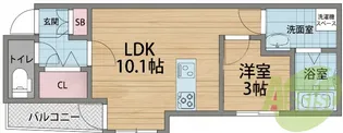 ルッソ豊中蛍池【1階】の間取り