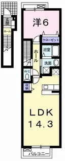 埼玉県越谷市宮本町2丁目【アパート】の間取り