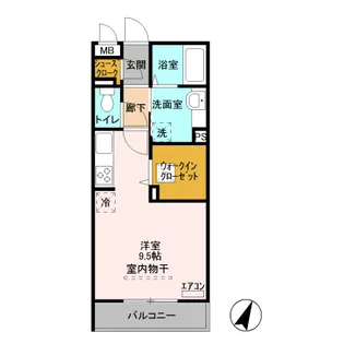 ロイジェントパークス レイクタウン Q【1階】の間取り