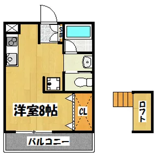 埼玉県越谷市南越谷1丁目【アパート】の間取り
