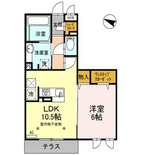 ロイジェントパークス レイクタウン E【1階】の間取り