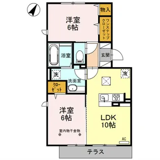 ロイジェントパークス レイクタウン N【1階】の間取り