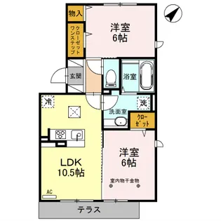 ロイジェントパークス レイクタウン M【2階】の間取り