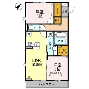 ロイジェントパークス レイクタウン O【2階】の間取り