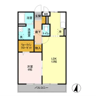 埼玉県越谷市蒲生旭町【アパート】の間取り