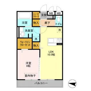 レーヴ【2階】の間取り