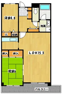 ベルメゾン北越谷【3階】の間取り