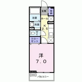 埼玉県越谷市赤山町3丁目【アパート】の間取り