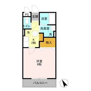 プランドールネスト【2階】の間取り