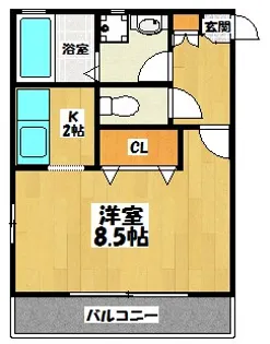 シャトルパティオ【1階】の間取り