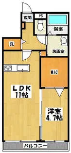 レイクサイドヴェール【2階】の間取り