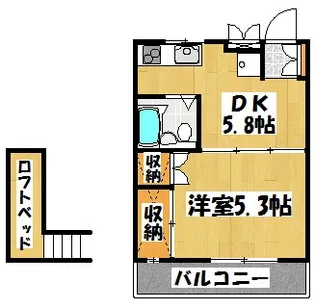 ライフジョイ北越谷2号館【1階】の間取り