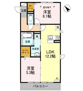 ルヴォワール【1階】の間取り