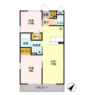 キャッソル嵯峨【3階】の間取り