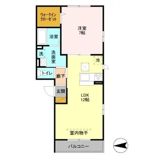 サッビア【1階】の間取り