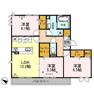 ロイジェントパークス レイクタウン II J【3階】の間取り