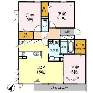 ロイジェントパークス レイクタウン II K【2階】の間取り