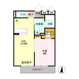 イリオス【1階】の間取り