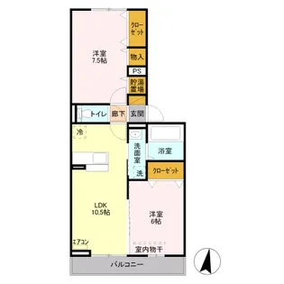 レイディアント【2階】の間取り