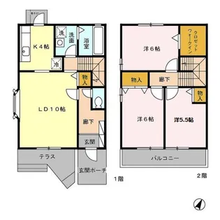 四季の森【1階】の間取り