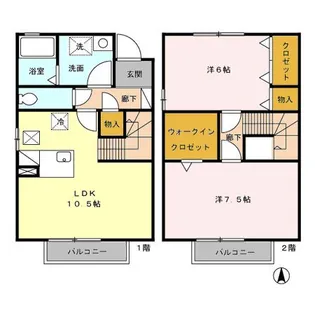シャローム D【2階】の間取り