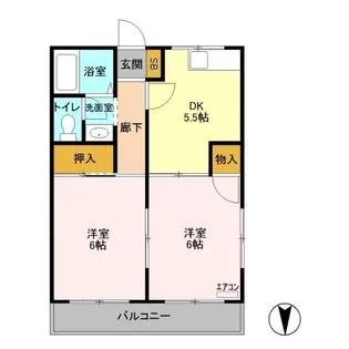パークサイドUKIII【1階】の間取り