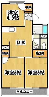 クレスト南越谷【1階】の間取り