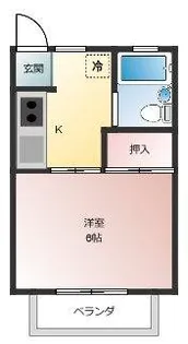 キャステル宮本【1階】の間取り