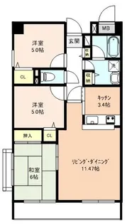 プラチド【6階】の間取り