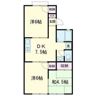 パレス北越谷I【1階】の間取り