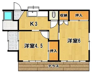 小田方貸家【1階】の間取り