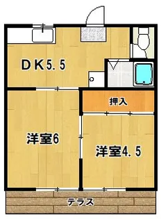 美咲ハイツ【1階】の間取り