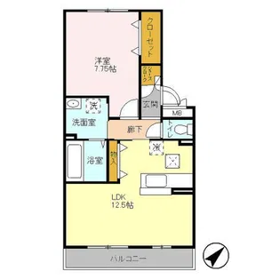 リビングタウン北越谷 B【2階】の間取り