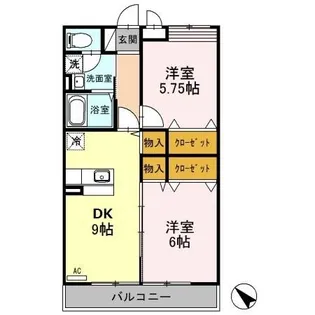 パルテア【2階】の間取り