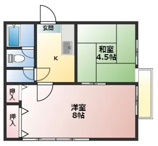 越谷宮本町マンション【2階】の間取り