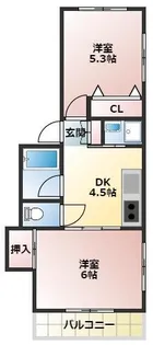コーポ田村【2階】の間取り