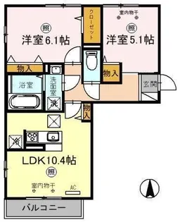 ゼルコバ II【1階】の間取り