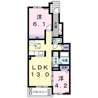 ミリオーネA【1階】の間取り