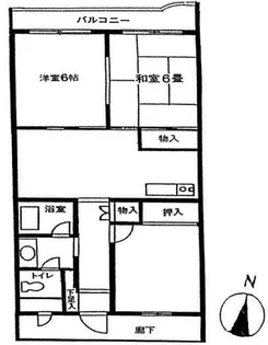 越谷レジデンス【3階】の間取り