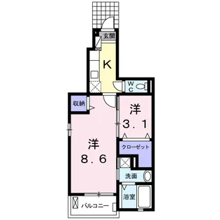 トゥエルブ【1階】の間取り