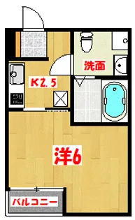 ボヌール蒲生【2階】の間取り