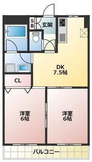キャピタル南越【4階】の間取り