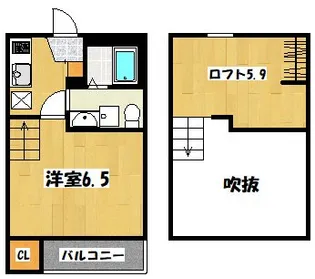 Wistaria北越谷【2階】の間取り