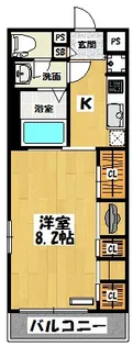 リブリ・蘭【1階】の間取り