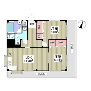 只見ハイツ【2階】の間取り