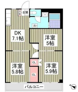 ニュープリンスマンション【1階】の間取り
