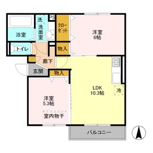 ゼルコバ【2階】の間取り