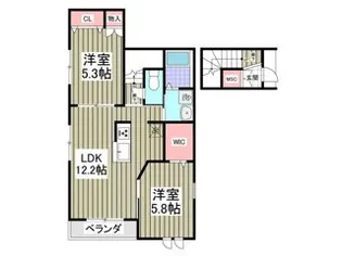 Le trefle (ル トレッフル)【2階】の間取り