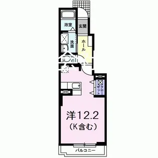 ベルフレージュE【1階】の間取り