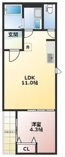 シャインコート越谷【3階】の間取り